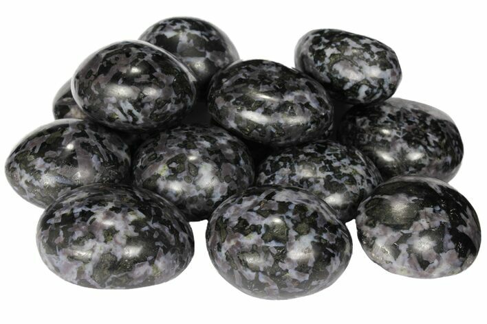 1 3/4" Polished Indigo Gabbro Palm Stone - Photo 1